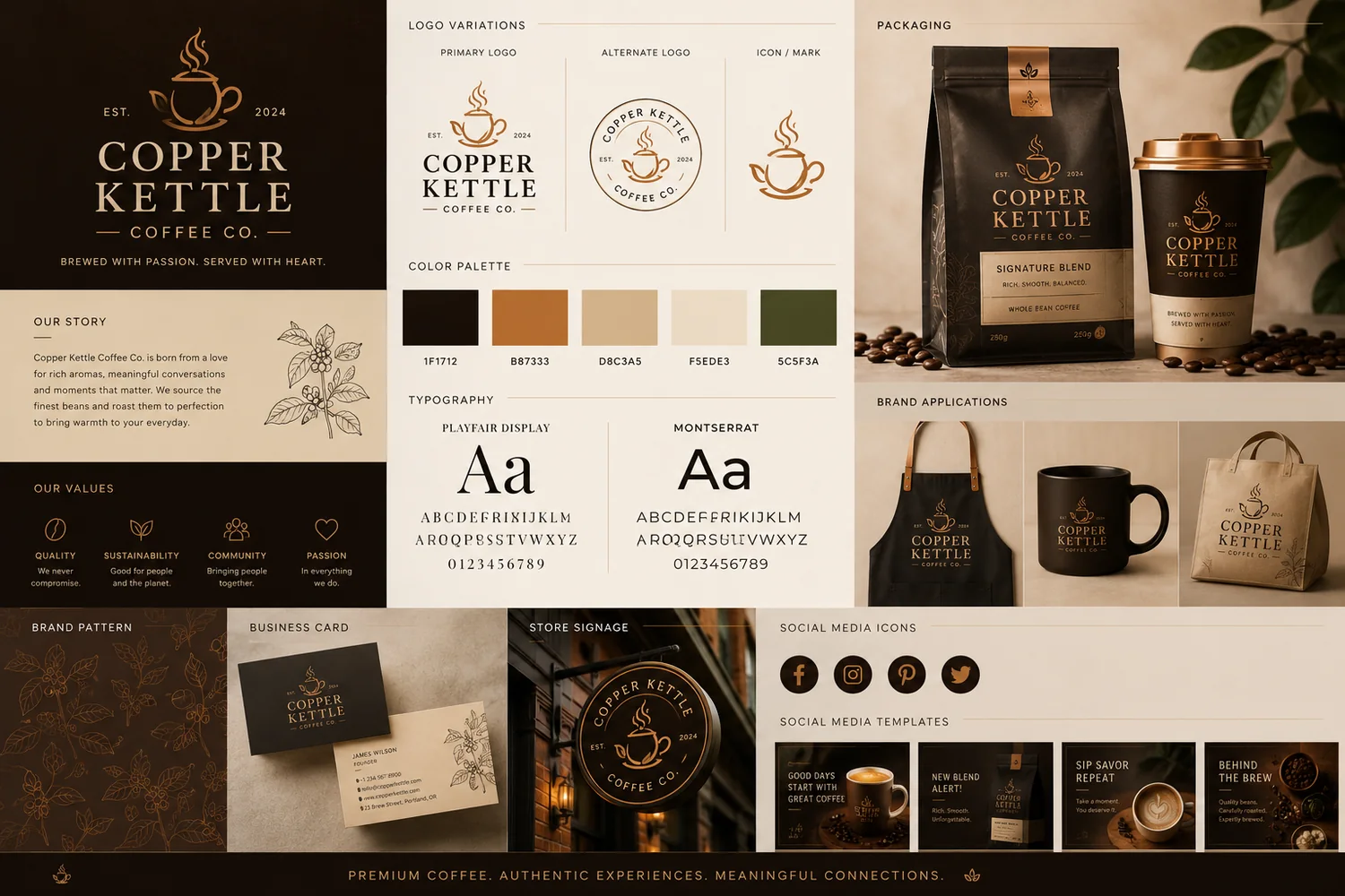 Copper Kettle Coffee Co. — Brand Identity — Branding design by Graphics Adi
