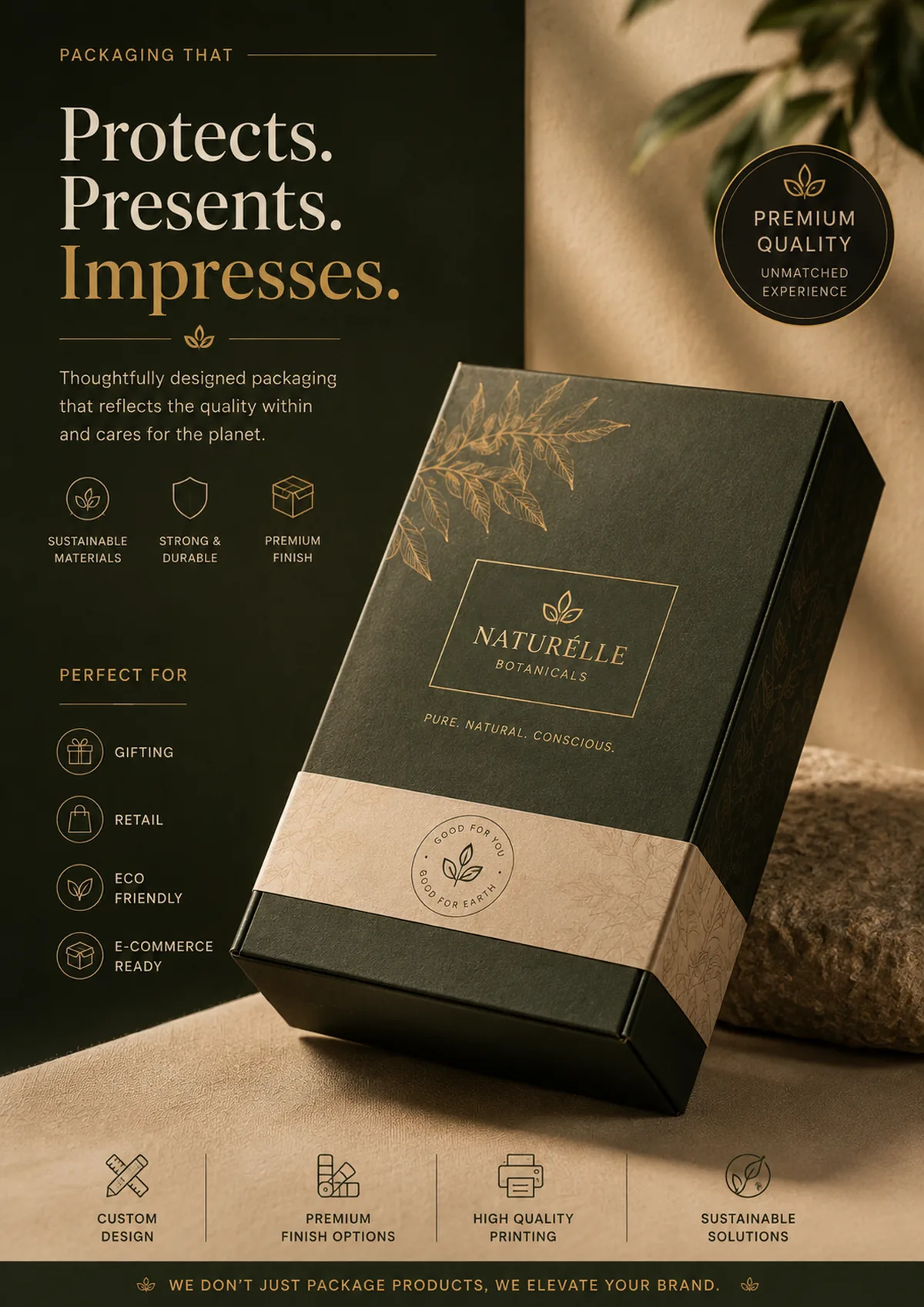 Naturélle Botanicals — Packaging Poster — Print design by Graphics Adi