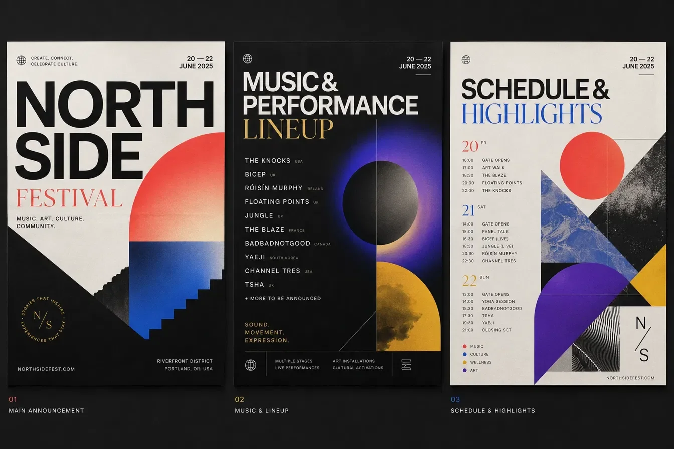 Northside Festival — Poster Series — Print design by Graphics Adi