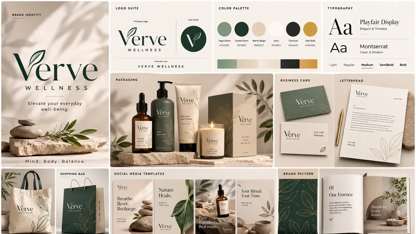 Verve Wellness — Brand Identity — Branding design by Graphics Adi
